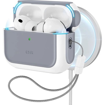 ESR 360 градусов калъф за слушалки с MagSafe за Apple AirPods Pro 3 от ESR Orbit Halolock - White (4894240289143)