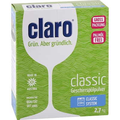 Claro Classic prášek do myčky nádobí 2,7 kg