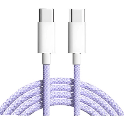 SES 15790 Nylonový nabíjecí USB-C - Lightning 2m, fialový