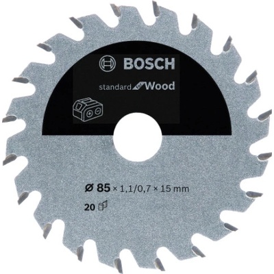 BOSCH Pilový kotouč pro aku pily; standard for wood 85x15x1,1/0,7x20t