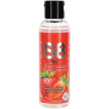 Stimul8 4 в 1 лубрикант, масажно олио със загряващ ефект Vanilla Strawberry Cream S8 125 мл