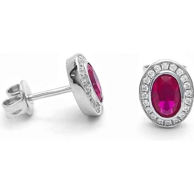 Šperk Holíč strieborné náušnice s kamienkom N75-1