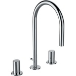 Laufen Kartell - Смесител за умивалник със сифон, монтаж с 3 отвора, хром H3123330042211 (H3123330042211)