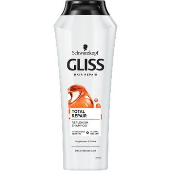 Schwarzkopf Gliss total repair Възстановяващ шампоан за суха и изтощена коса 250 мл (gltr250)