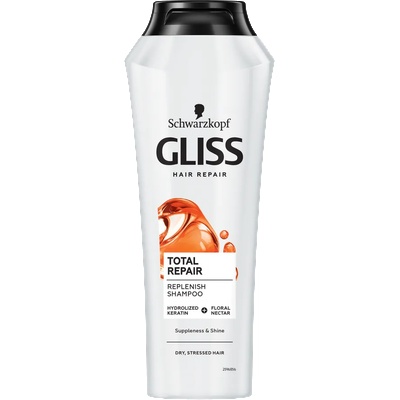 Schwarzkopf Gliss total repair Възстановяващ шампоан за суха и изтощена коса 250 мл (gltr250)