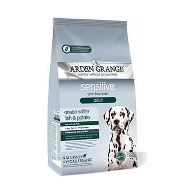 Arden Grange Sensitive bez obilovin bílá ryba kril 12 kg