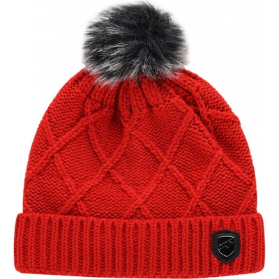 Alpine Pro GODERE hřejivá čepice s bambulí červená