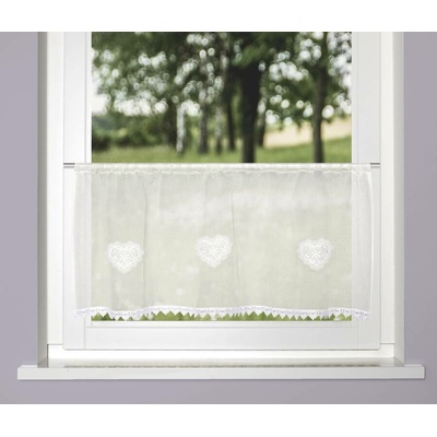 Home Wohnideen vitrážková záclona 23287 NISHAY 0105 bila 45x120 cm (v x s)