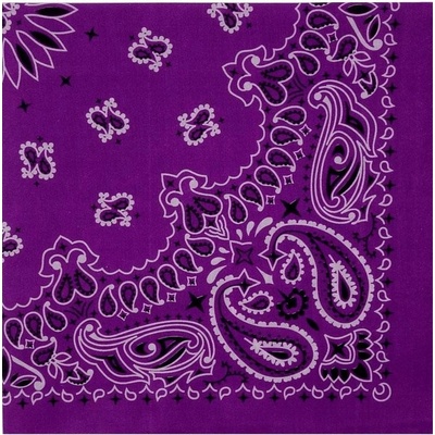Bandana šátek II B1846 Blingstar fialová grape