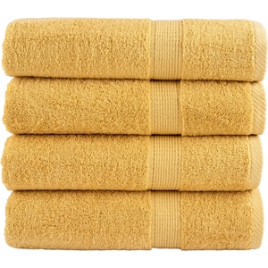 vidaXL Premium Hand Towels 4pcs Gold 50x100cm 600gsm 100% Cotton - Untranslated (137282)