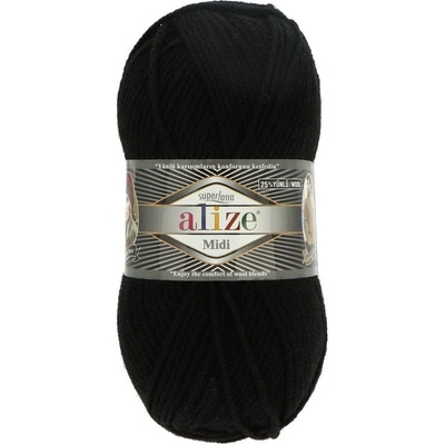 Alize Superlana Midi 60 čierna