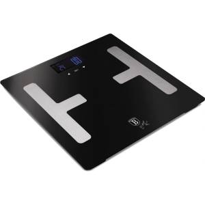 Berlinger Haus Диагностичен кантар за тяло с анализ на телесния състав Matte Black 180 кг 55246 (BH/9734)