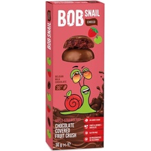 Eco Snack Bob Snail Choco bez přidaného cukru jablko, jahoda 30 g