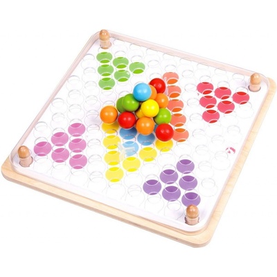 Mozaika kuličková skládací dřevo s předlohami v krabici 23x23x4cm