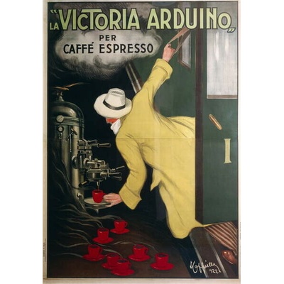 Plakát, Obraz - Victoria Arduino espresso coffee machine, Cappiello, Leonetto, 26.7 × 40 cm