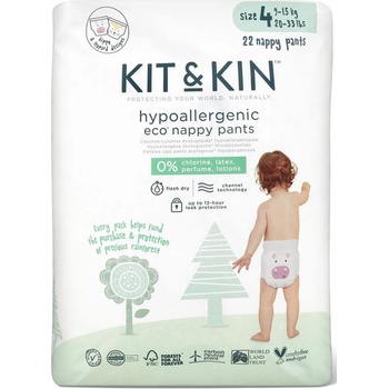 Kit & Kin Eko hypoalergenní 4 pull ups 9-15 kg 22 ks