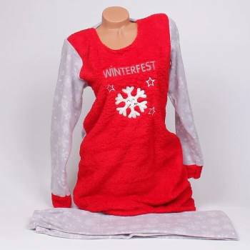 Image 1 of Коледна пижама в червено и сиво