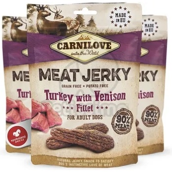 Image 1 of CARNILOVE Jerky Snack пуешко & еленско филе 100 г