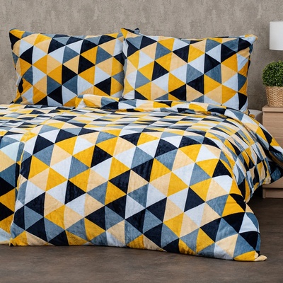 4Home Obliečky mikroflanel Scandi triangle 140x220 70x90