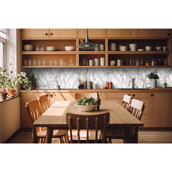 DIMEX ART s. r. o Фототапет за кухня - текстура от бял мрамор 420 x 60 см