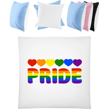 Darčeky PrintEQ PRIDE Vankúš s Dúhovým Dizajnom Pride Biela Nebeská modrá 40x40