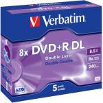 Verbatim Оптичен носител DVD+R 8.5GB, Verbatim 43541, 8x, 5бр (43541)