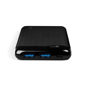 Ttec Външна батерия PowerSlim LCD PD 10.000 mAh Powerbank with USB-C Input/output - Черна