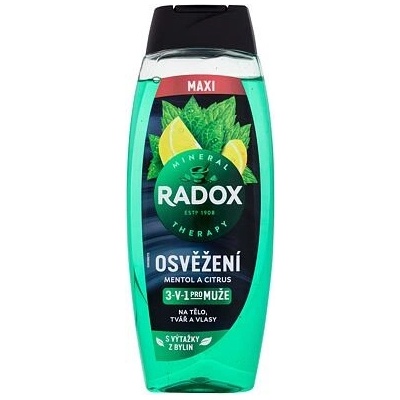 Radox Refreshment Menthol And Citrus 3-in-1 Shower Gel Osviežujúci sprchovací gél 450 ml