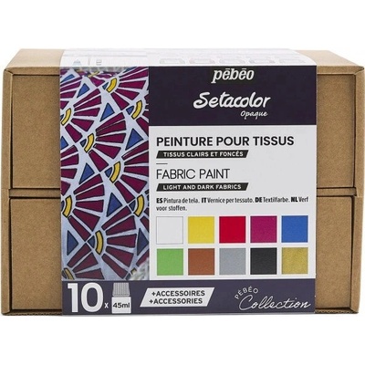 Pébéo Setacolor Opaque 10 × 45 ml s príslušenstvom II