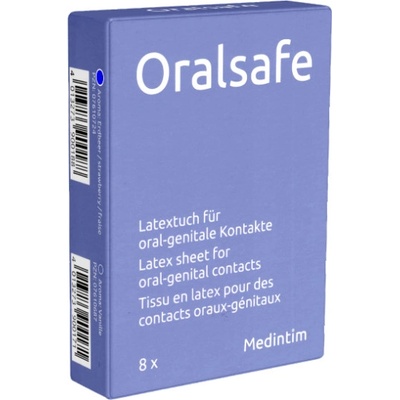 Oral Safe Single Strawberry latex sheets 8 ks