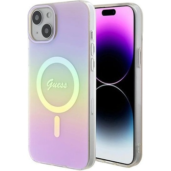 GUESS Кейс Guess GUHMP15SHITSP за iPhone 15 6.1"", розов / розов, твърд, IML Iridescent MagSafe (KXG0074308)