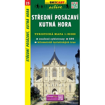 Turistická mapa 023 Střední Posázaví,Kutná hora 1:50 000