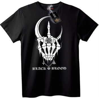 NOONEBRAND Тениска с черна скелетна ръка - 4XL, Black