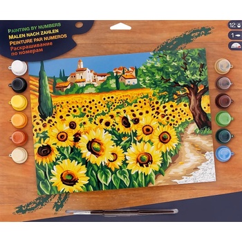 KSG Crafts Творчески комплект за рисуване KSG Crafts - Шедьовър, Слънчогледи (1333)