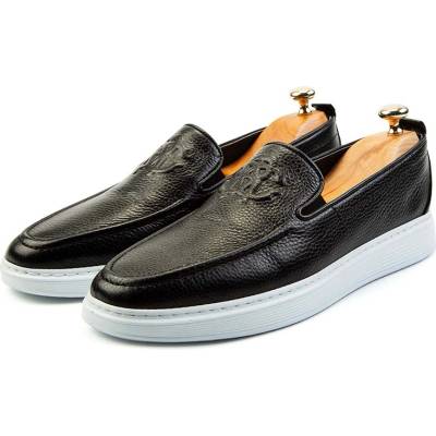 Ducavelli Stamped Мъжки обувки от естествена кожа - Черни 308253 (308253_Черно)