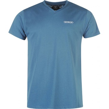 Giorgio Essential V Neck T Shirt Mens Steel blue