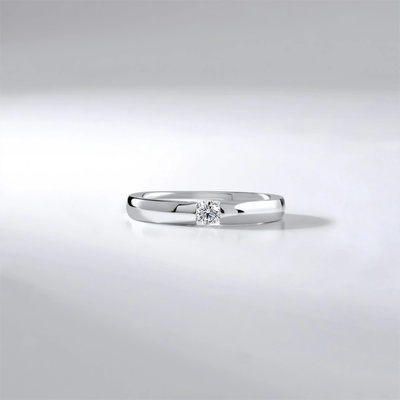 Lillian Vassago Zásnubní diamantový Prsten z bílého zlata LLV59 DR151W