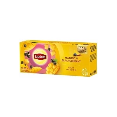 Lipton ovocný čaj Mango a černý rybíz 20 sáčků 34 g