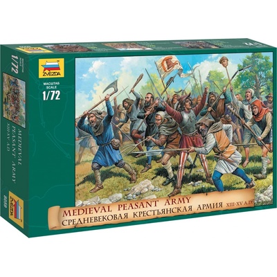 Zvezda Medieval Peasant Army Wargames AoB 8059 1:72