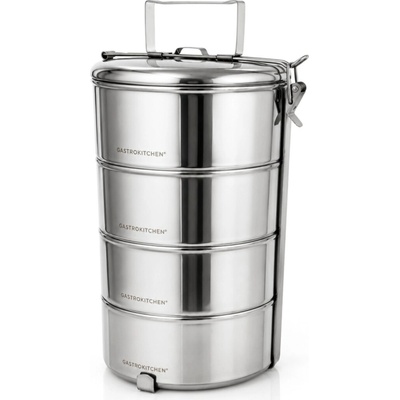 Čtyřpatrový nerezový jídlonosič Maxi – 4 × 1,5 L | Gastrokitchen%