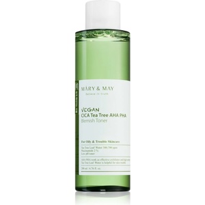 Mary & May Cica Tea Tree AHA PHA успокояващ тоник за проблемна кожа, акне 200ml