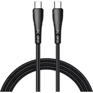 Xmart Кабел Xmart Mamba, от USB-C(м) към USB-C(м), 1.2m, черен (Mamba Type-C to Type-C)