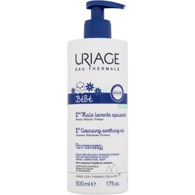Uriage Bébé 1st Cleansing Soothing Oil 500 ml upokojujúci čistiaci olej na suchú a atopickú pokožku pre deti