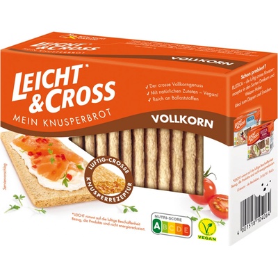 Leicht&Cross Celozrnný křupavý chléb 125 g