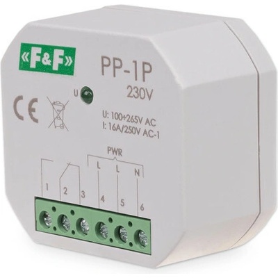 PP-1P/230 - Elektromagnetická pomocná relé, 230V, 16A, 1x NO/NC