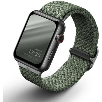 UNIQ Aspen Adjustable Braided Band - текстилна каишка за Apple Watch 38мм, 40мм, 41мм (зелен) (Uni000391-0)