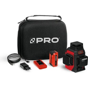 PRO Комплект лазерен нивелир + аксесоари pro pro-aq3dg/ 30 м (pro-l1208)