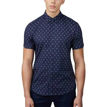 Ben Sherman - Stipple Geo Print Shirt - M Риза с фини шарки За свободно време