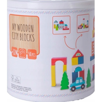 Carrefour Sada dřevěných kostek 50 ks