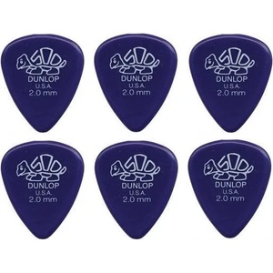 Dunlop 41R 2.00 Delrin 500 Standard 6 Перце за китара (41R200-6PACK-SET)